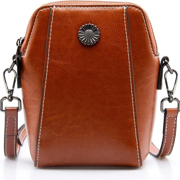 Designer Leather Small Crossbody Bags Purses for Women Cell Phone